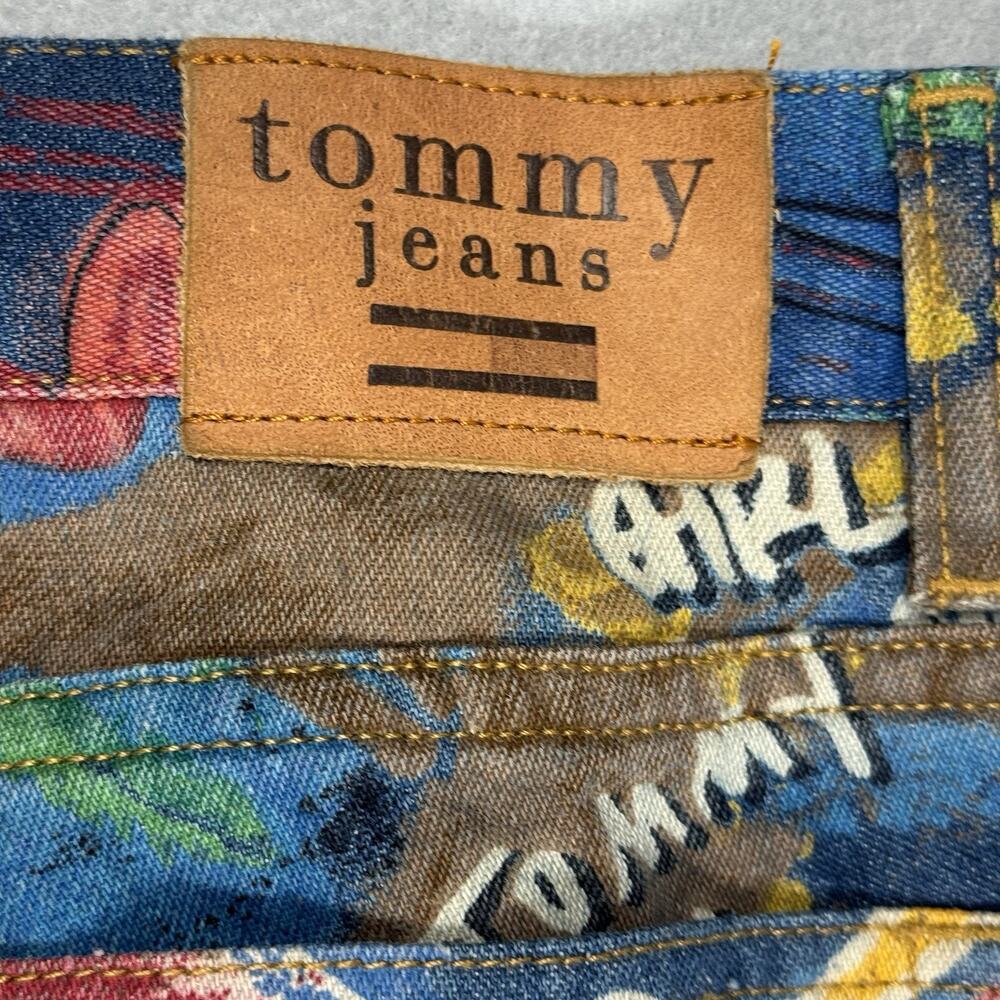 Tommy Hilfiger Jeans Deadstock NWT Y2K Tropical Parrot Print Bootcut Size 13 - Picture 8 of 16